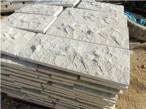 Tubzeh Stone White Limestone Split Face Stone Wall