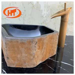 Black Basalt Sink Crazy Shape Basalt Sink