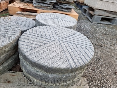 Circle Garden Stepping/Milestone Granite Paver