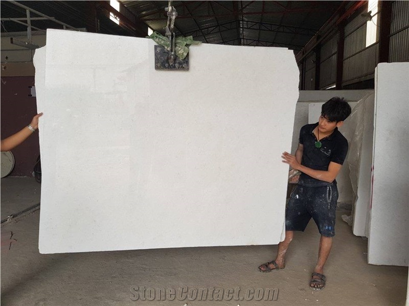Pure White Slab Floor Tile Marble Stone From Vietnam