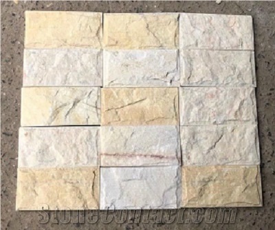 Yellow Marble Wall Panel Tumbled Face From Vietnamstone