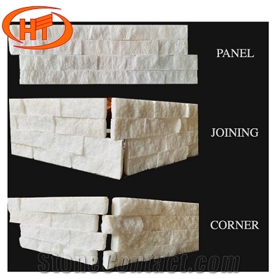  Z-Shape And Corner Milky And Crystal White Wall Panel