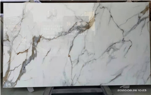 NANO Glass CALACATTA Slabs For Wall & Floor 1