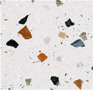Ravello  Terrazzo White 10Mm Tiles For Walls And Floors