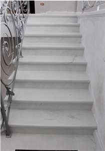 Aquabianca Marble Stairs, Acquabianca White Marble