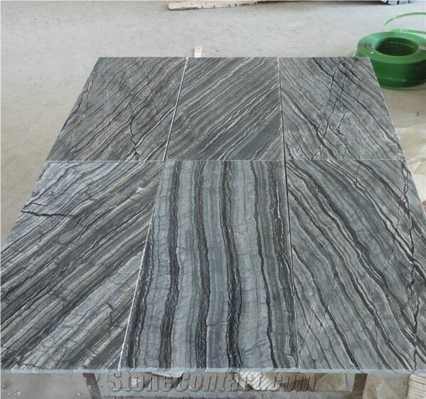 China Black Forest Marble,Black  Antique Wood Marble