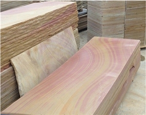 China New Rainbow Sandstone Tiles & Slabs Sandstone Pavers