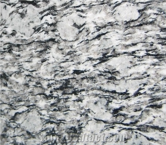 China Spray White Granite,Polished Sea Wave Granite Slabs