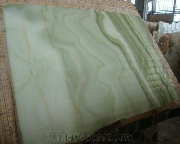 Jade Green Onyx Slabs & Tiles A 