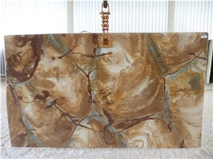Polished Palomino Quartzite Slabs Brazil Yellow Quartzite