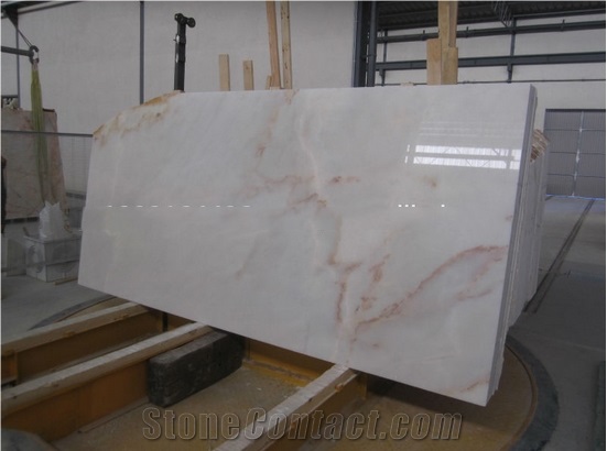 Rosa Aurora Luxury Marble, White Marble With Soft Pink Veins