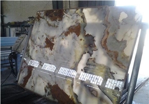 Royality Onyx Slabs & Tiles, Iran Green Onyx