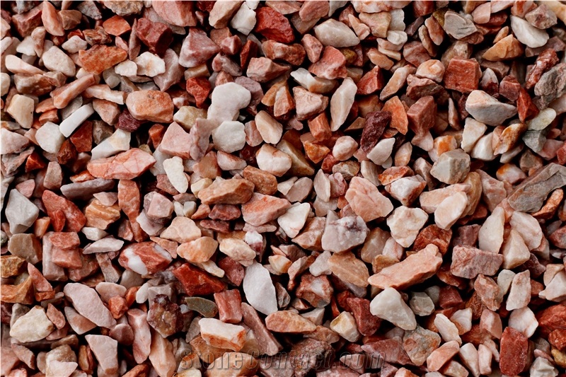 Pure Pink Pebble Stone For Landscaping