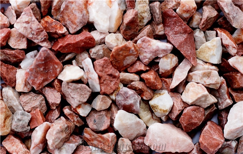 Pure Pink Pebble Stone For Landscaping