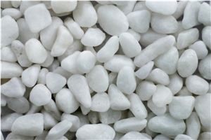 Tumbled Crystal White Pebble Stone For Landscaping