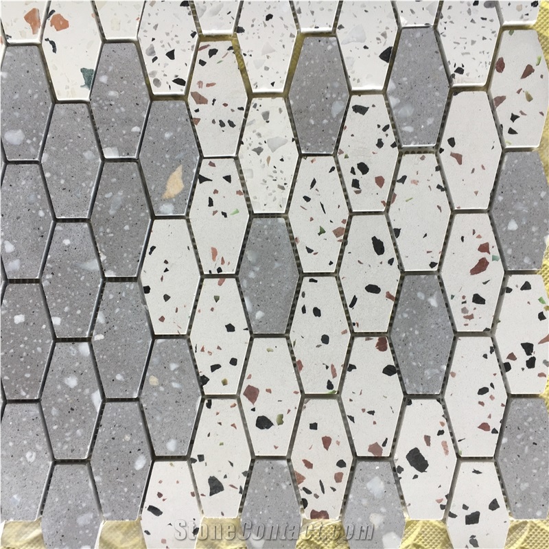 Bowling Terrazzo Kitchen Floor Wall Backsplash Mosaic Tile 