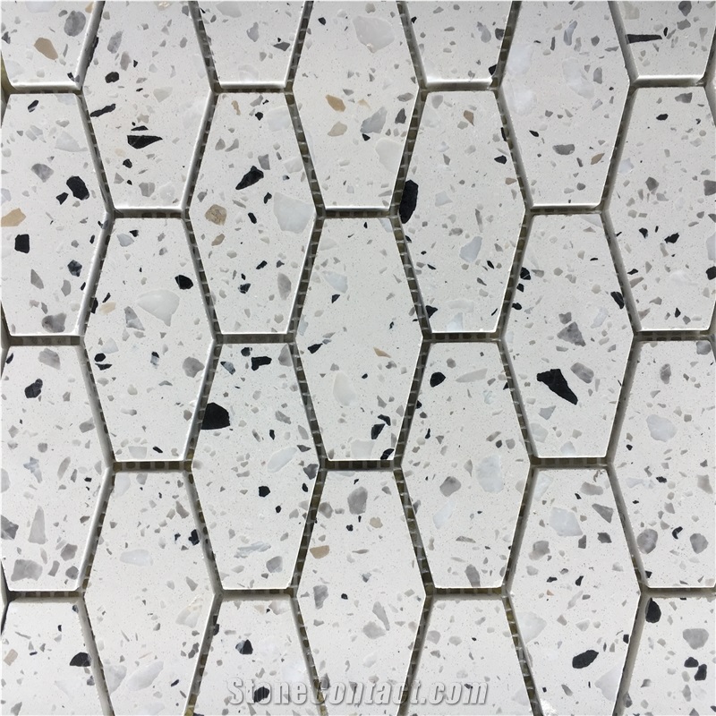 Mixed Bowling Terrazzo Mosaic Bathroom Wall Tile Pattern
