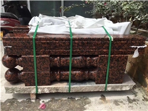 Granite Stair Handrail Carmen Red Balcony Balustrades Rails
