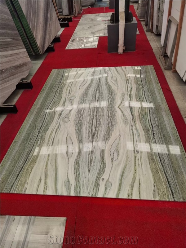 Green Marble Bookmatch Floor Tile Verde Wooden Pattern Tile