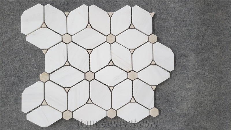 Hexagon Crema Marfil Wall Mosaic Ariston Water-Jet Tile