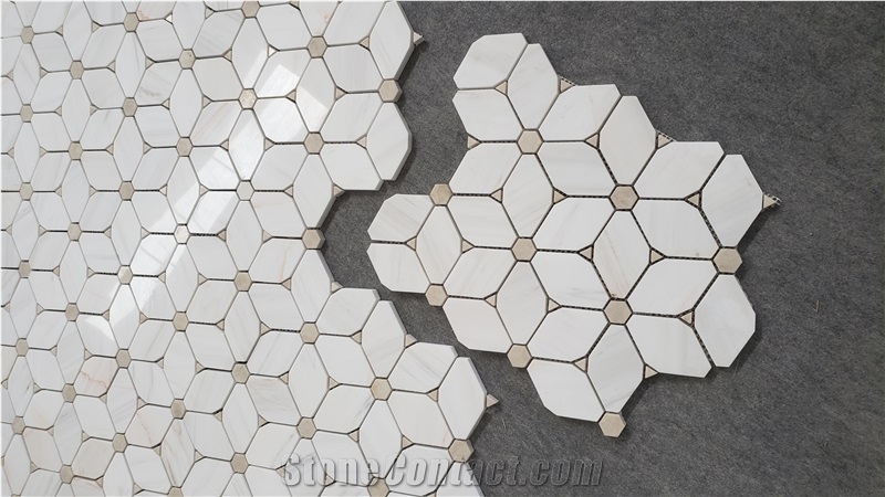 Hexagon Crema Marfil Wall Mosaic Ariston Water-Jet Tile