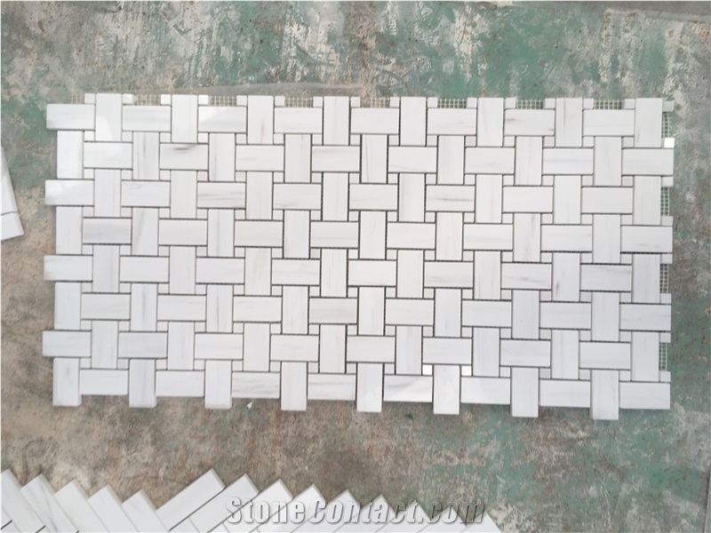 Marble Chipped Msoaic Floor 1X1 Dolomite Backsplash Tile