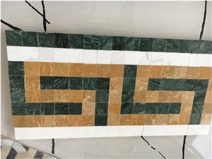 Marble Floor Trim Border Volakas Mosaic Border Decos Dome