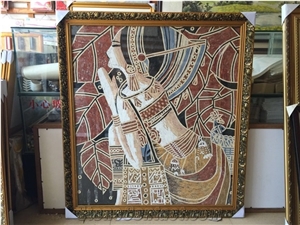 Marble Handmade Mosaic Portrait Roman Mosaic Art Work Image