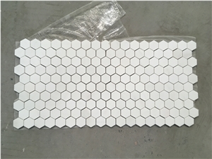 Marble Mosaic Kitchen Backsplash 3" Hexagon Dolomite Tile 