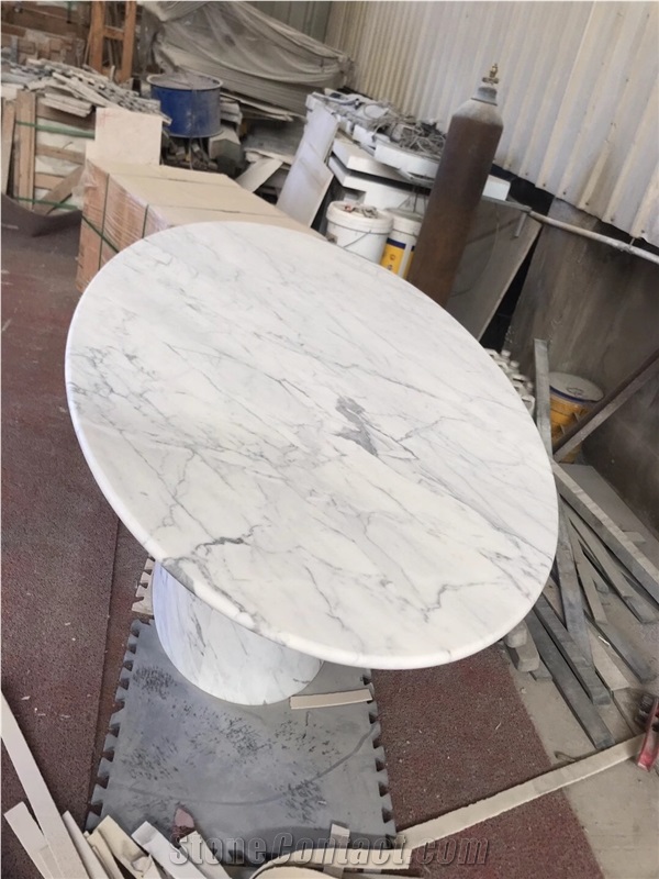Marble Stone Furniture Statuario Dining Coffee Table 
