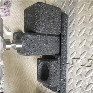 Stone Bathroom Accessories Lava Stone Soap Dish Dispensr Set
