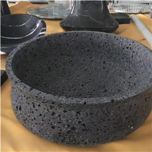 Stone Dining Accessories Lava Stone Fruit Bowls Stone Pots