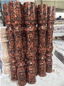 Stone Stair Balustrade Granite Red Baltic Balcony Balustrade