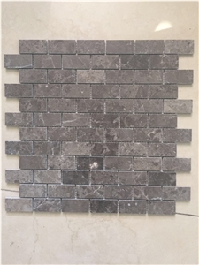 Subway Brick Marble Mosaic Tundra Grey Kitchen Floor Tile