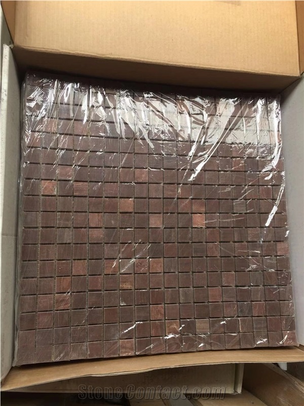 Travertine Chips Floor Mosaic Noce Bathroom Wall Backsplash