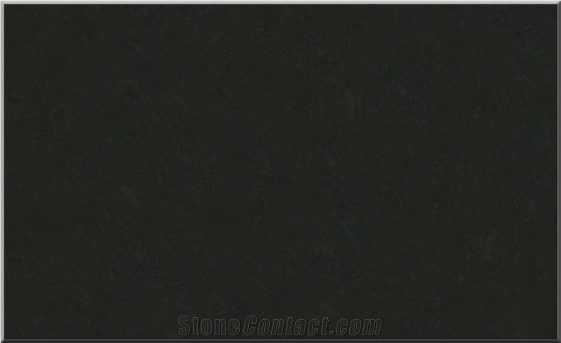 Pure Black Quartz Slabs,Engineered Stone