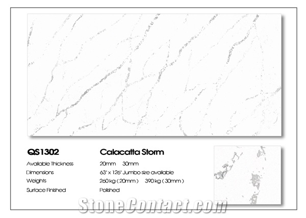 VG 1209 Calacatta  Storm Artificial Stone Slab 