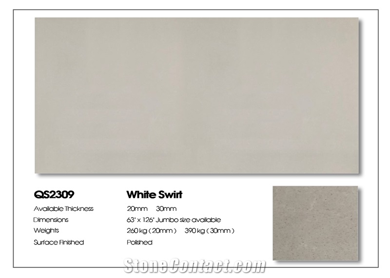 VG 2309 Artificial Carrara Quartz Stone Slab Calacatta