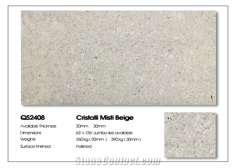 VG 2408 Artificial Carrara Quartz Stone Slab Calacatta