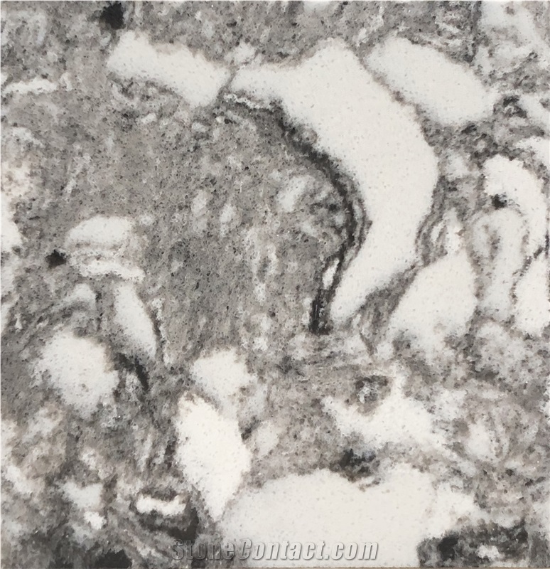 VG 2412 Artificial Carrara Quartz Stone Slab Calacatta