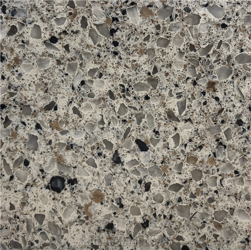 VG 2504 Artificial Carrara Quartz Stone Slab Calacatta