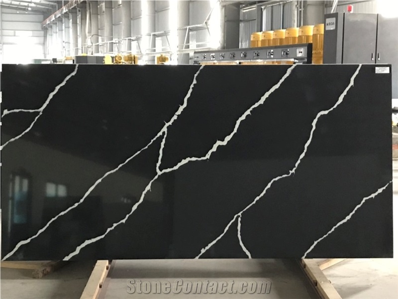 VG1210 Artificial Carrara Quartz Stone Slab Calacatta 