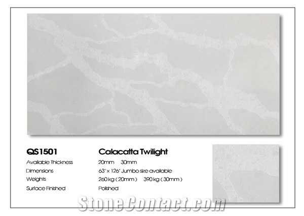 VG1406 Calacatta Twilight Artificial Quartz Stone 