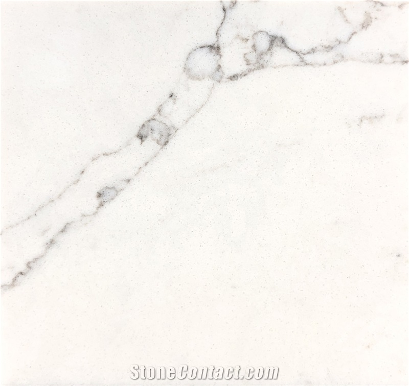 VG2403 Artificial Carrara Quartz Stone Slab Calacatta
