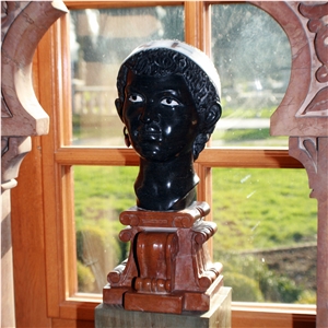 Black Marble Female Bust