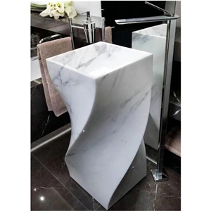 Carrara White Marble Basin, White Marble Wash Basin
