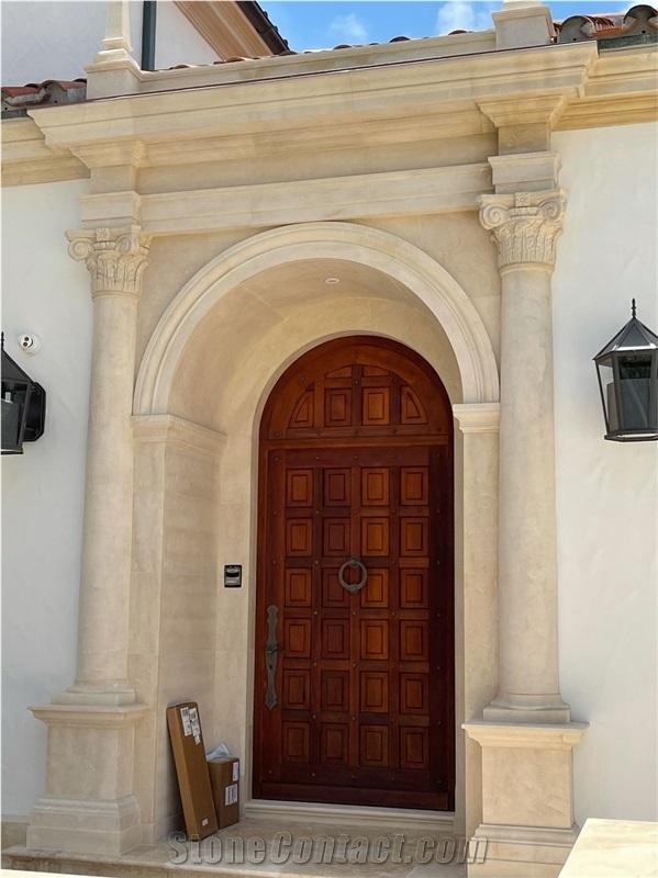 Column Design Main Entrance Door - Gate Surrounding