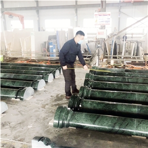India Green Marble Column Doric Style