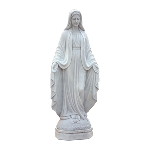 Mary Sculpture In White Marble
