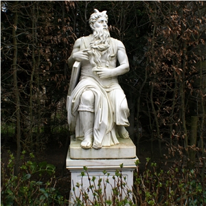 White Marble Moses Sulpture